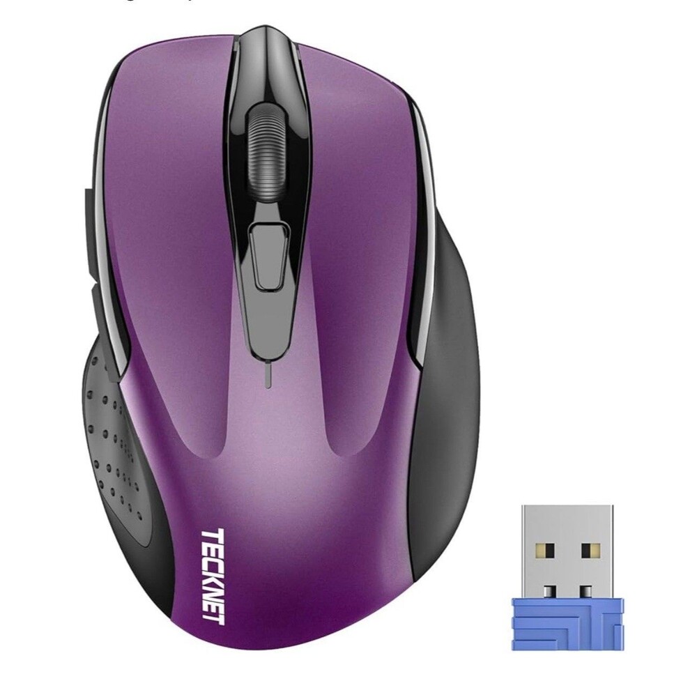 TECKNET Wireless Mouse, 2.4G Ergonomic Optical Mouse, Computer Mouse for Laptop